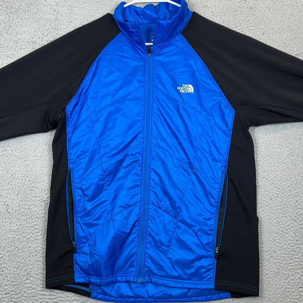 The North Face Jacket Mens Medium Flight Series Blue Black Primaloft Hybrid EUC